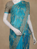 Teal Blue Paisley Design Semi Tussar Saree