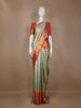 Mint Green Floral Woven Pure Tissue Silk Saree - Diadem