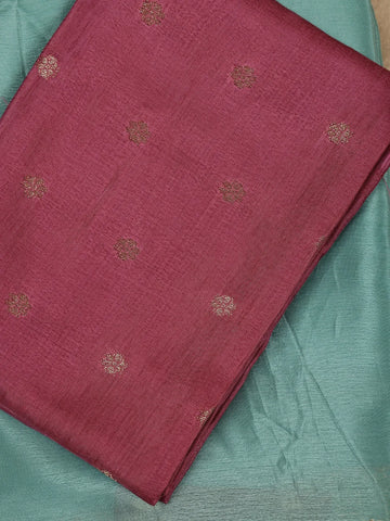 Mist Green Solid Design Antique Gold Zari Border Mysore Silk Saree - Diadem