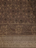 Mocha Brown Floral Printed Cotton Saree - Diadem