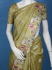 Moss Green Floral Design Tussar Silk Saree - Diadem