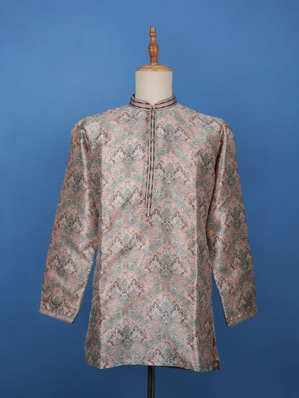 Multi-Colored Paisley Designed Cotton Kurta Set - Diadem