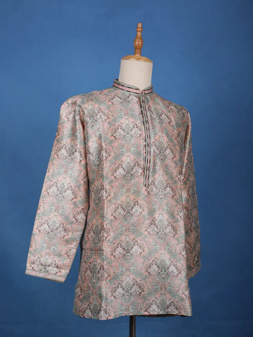 Multi-Colored Paisley Designed Cotton Kurta Set - Diadem