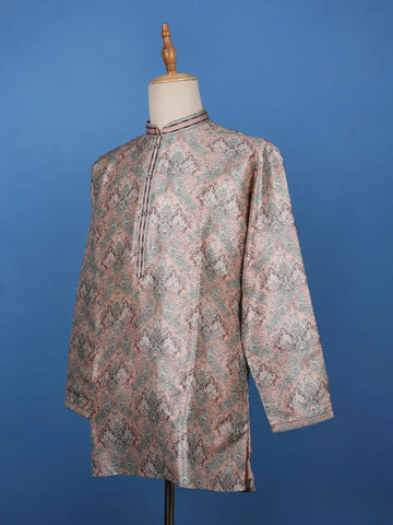 Multi-Colored Paisley Designed Cotton Kurta Set - Diadem