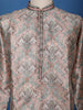 Multi-Colored Paisley Designed Cotton Kurta Set - Diadem