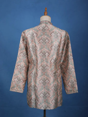 Multi-Colored Paisley Designed Cotton Kurta Set - Diadem