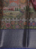 Multicolor Abstract Printed Design Mixed Cotton Fancy Saree with Zari Border