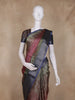 Multicolor Abstract Printed Design Mixed Cotton Fancy Saree with Zari Border