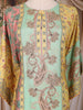 Multicolor Floral Design Crepe Kaftan Suit