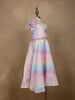 Multicolor Abstract Designed Organza Party Gown for Girls - Diadem