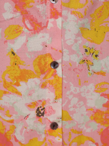 Multicolor Floral Printed Rayon Kurti - Diadem