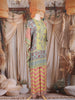 Multicolored Pastel Floral Design Crepe Kaftan Suit