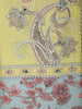 Multicolored Pastel Floral Design Crepe Kaftan Suit
