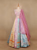 Multicolour Pearls And Mirror Work Bridesmaids Shimmer Lehenga - Diadem