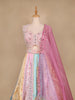 Multicolour Pearls And Mirror Work Bridesmaids Shimmer Lehenga - Diadem