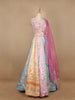 Multicolour Pearls And Mirror Work Bridesmaids Shimmer Lehenga - Diadem