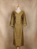 Mustard Green Ikat Design Rayon Kurti