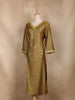 Mustard Green Ikat Design Rayon Kurti
