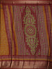 Mustard Pochampally Ikat Design Cotton Saree with Zari Border
