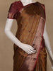 Mustard Pochampally Ikat Design Cotton Saree with Zari Border