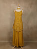 Mustard Yellow Embellished Design Georgette Palazzo Suit