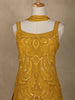 Mustard Yellow Embellished Design Georgette Palazzo Suit