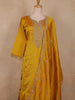 Mustard Yellow Embroidered Design Straight Cut Salwar Suit with Dupatta