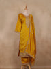 Mustard Yellow Embroidered Design Straight Cut Salwar Suit with Dupatta