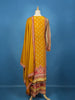Mustard Yellow Floral Design Crepe Palazzo Salwar Suit - Diadem