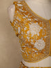 Mustard Yellow Floral Embroidered Design Chiffon Lehenga