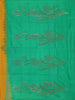 Mustard Yellow Floral Woven Soft Silk Saree