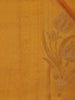 Mustard Yellow Floral Woven Soft Silk Saree