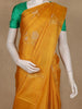 Mustard Yellow Floral Woven Soft Silk Saree