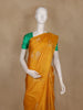 Mustard Yellow Floral Woven Soft Silk Saree