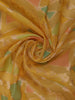 Mustard Yellow Geometric Printed Design Tissue Silk Saree