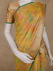 Mustard Yellow Geometric Printed Design Tissue Silk Saree