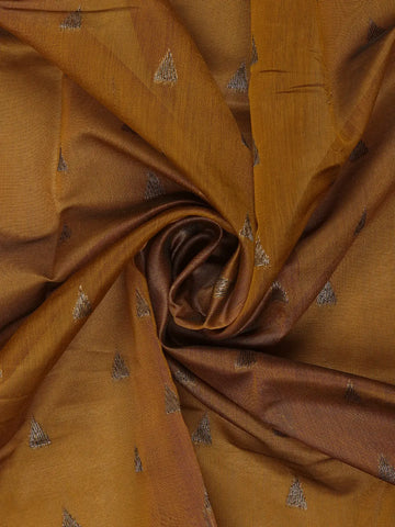 Mustard Yellow Geometric Woven Kota Cotton Saree - Diadem