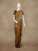 Mustard Yellow Geometric Woven Kota Cotton Saree - Diadem