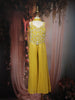 Mustard Yellow Sequins Embroidered Design Georgette Kids Palazzo Suit