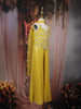 Mustard Yellow Sequins Embroidered Design Georgette Kids Palazzo Suit