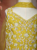 Mustard Yellow Sequins Embroidered Design Georgette Kids Palazzo Suit