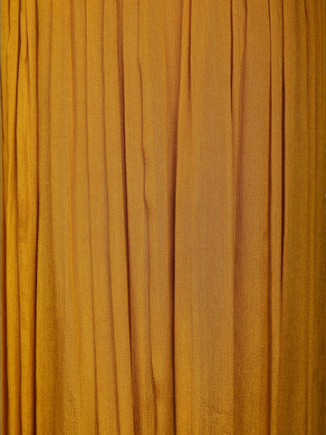 Mustard Yellow Floral Design And Sequins Embroidery Crepe Kurtis - Diadem