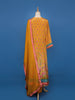 Mustard Yellow Floral Design Cotton Salwar Suit - Diadem