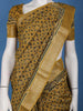 Mustard Yellow Floral Printed Chandheri Cotton Saree - Diadem