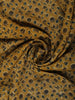 Mustard Yellow Floral Printed Chandheri Cotton Saree - Diadem