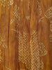 Mustard Yellow Floral Motif Bead And Printed Georgette Gown - Diadem