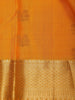 Mustard Yellow Floral Motif Pure Kanchipuram Silk Saree - Diadem