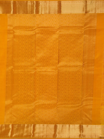 Mustard Yellow Floral Motif Pure Kanchipuram Silk Saree - Diadem