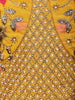 Mustard Yellow Floral Sequins Embroidery Palazzo Suit - Diadem