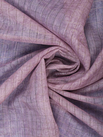 Muted Lavender Striped Design Tussar Silk Saree - Diadem